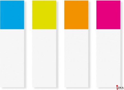 Zakładki indeksujące POST-IT 12x43mm neonowe 683-4AB 4x35szt 3M Zakładki indeksujące POST-IT 12x43mm neonowe 683-4AB 4x35szt 3M
