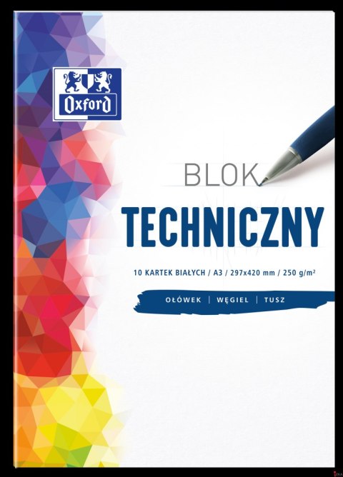 Blok techniczny OXFORD A3 10k 250G biały 400093232