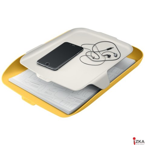 Półka na dokumenty z organizerem Leitz Cosy, żółta 52590019