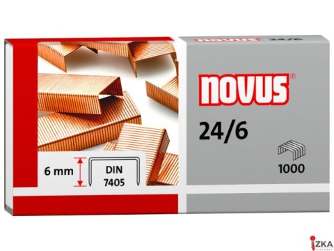 Zszywki miedziowane 24/6 1000szt NOVUS 040-0206