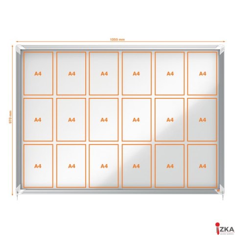 Gablota magnetyczna zewnętrzna Nobo Premium Plus 18xA4 (drzwiczki przesówne) 1902571