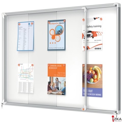 Gablota magnetyczna zewnętrzna Nobo Premium Plus 18xA4 (drzwiczki przesówne) 1902571