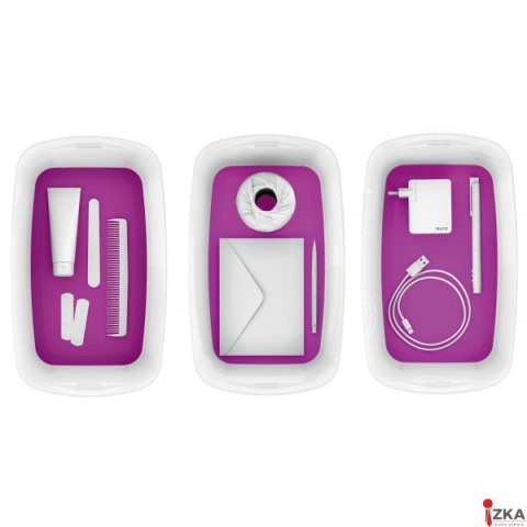 Pojemnik MyBox mały z pokrywką, biało-fioletowy 52291062 LEITZ