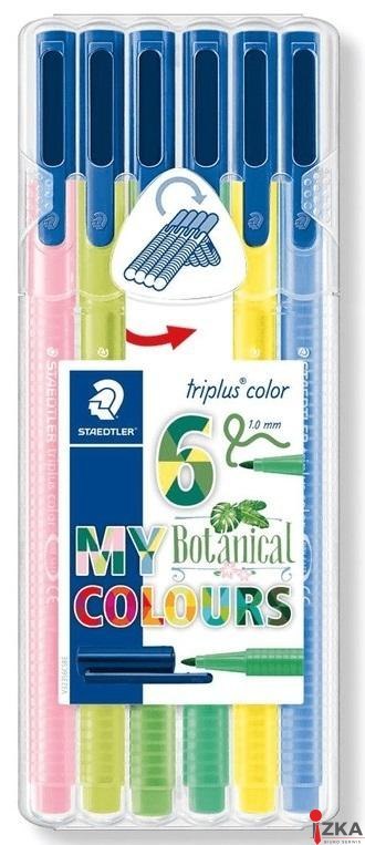 Flamaster Triplus, 1 mm, 6 szt. w etui, Botanical, Staedtler S 323 SB6CS8