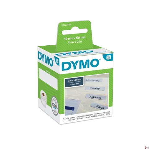 Etykieta DYMO na teczkę z zawieszką - 50 x 12 mm, biały S0722460