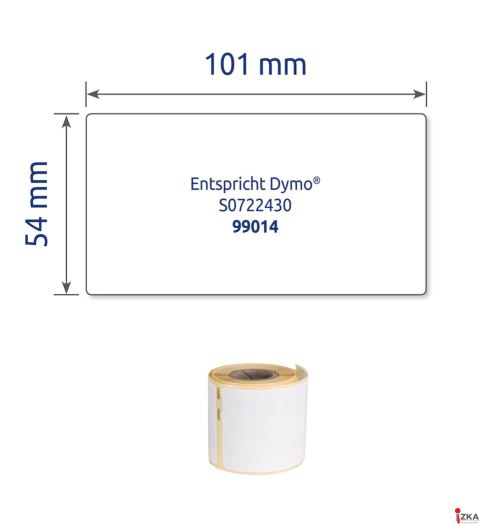 Etykiety wysyłkowe AS0722430 54x101 220 et. w rolce do termodruku, trwałe, białe Avery Zweckform