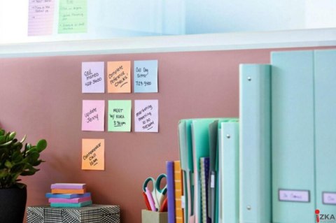 Bloczki ekologiczne POST-IT (653-1GB), 38x51mm, 6x100 kart., mix kolorów