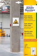 Etykiety do trudnych powierzchni L7874-20 63,5x29,6 20 ark., papierowe, Avery Zweckform