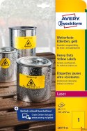 Etykiety Heavy Duty L6111-20 210x297 20ark żółte Trwałe, poliestrowe Avery Zweckform (X)