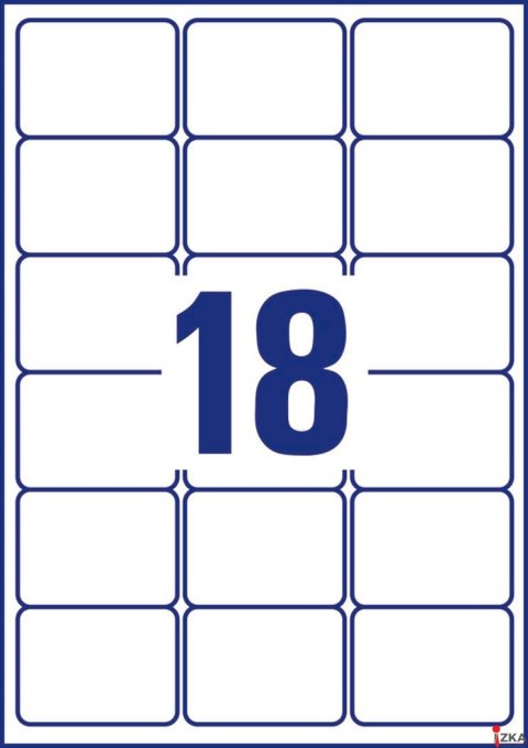 Etykiety uniwersalne L6025REV-25 63,5x46,6 30ark Usuwalne, Avery Zweckform