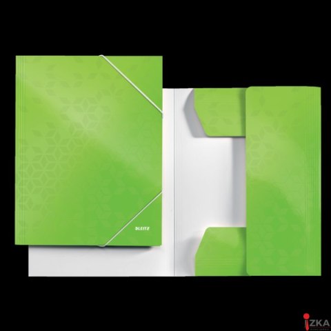 Teczka kartonowa z gumką LEITZ jasno zielona WOW 39820054