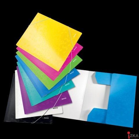 Teczka kartonowa z gumką LEITZ jasno zielona WOW 39820054