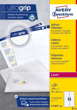 Etykiety adresowe L7163-100 99,1 x 38,1 100 ark Avery Zweckform
