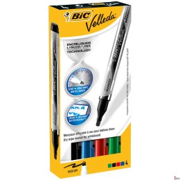Marker suchościeralny BIC Velleda Liquid Ink Pocket mix AST 4szt, 902094 (X)