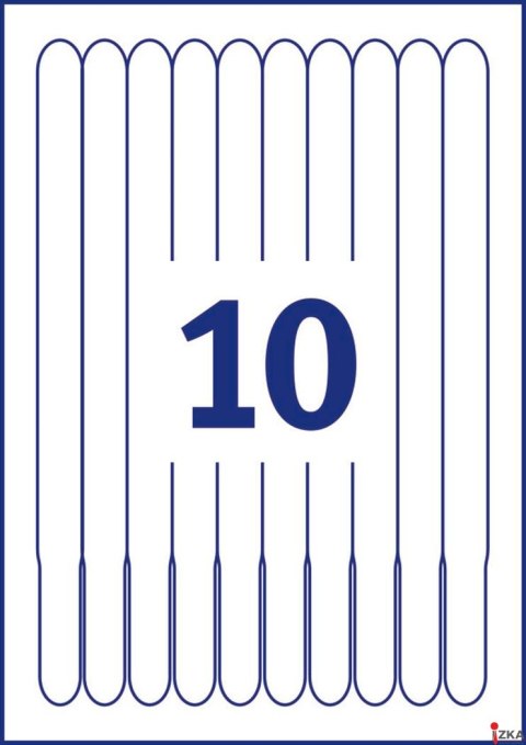 Opaski identyfikacyjne L4000-10 265 x 18 10ark białe, poliestrowe, na nadgarstki, Avery Zweckform, (X)