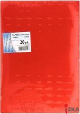 Papier samoprzylepny A4 (20 arkuszy) czerwony KRESKA (X)