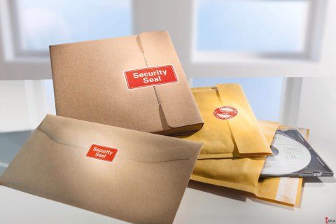 Plomby zabezpieczające na przesyłki 7311 38x20 w rolce, Avery Zweckform, czerwone