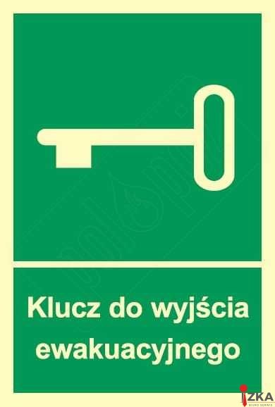 Tabliczka Klucz do wyjścia ewakuacyjnego 150x205 ZZ-21e/7163ZN (X)