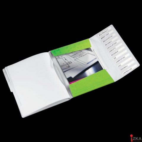 Teczka segregująca 12 przekładek PP Leitz WOW, zielona 46340054