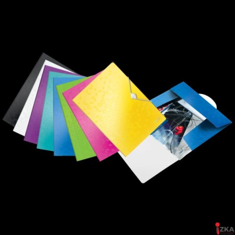 Teczka z gumką PP Leitz WOW, 15 mm, zielona 45990054