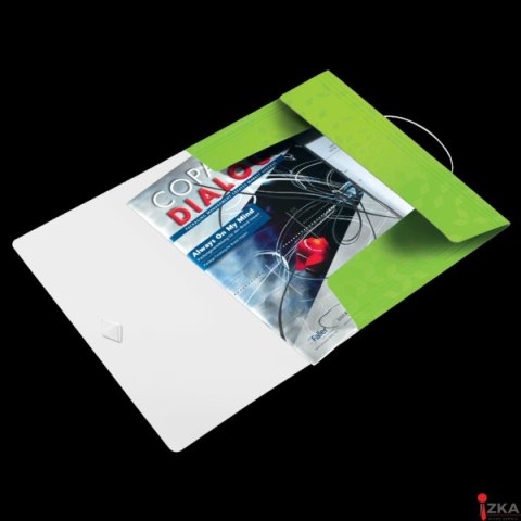 Teczka z gumką PP Leitz WOW, 15 mm, zielona 45990054