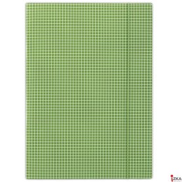 Teczka z gumką w kratę zielona FEP06 (X)