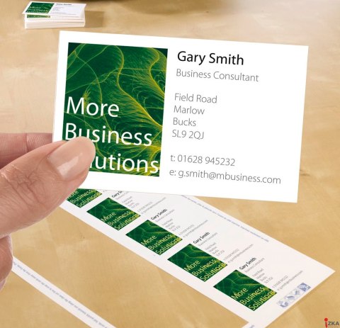 Wizytówki Quick&Clean C32011-25 85 x 54 25ark 250 szt., 200 g, matowe, białe, Avery Zweckform (X)