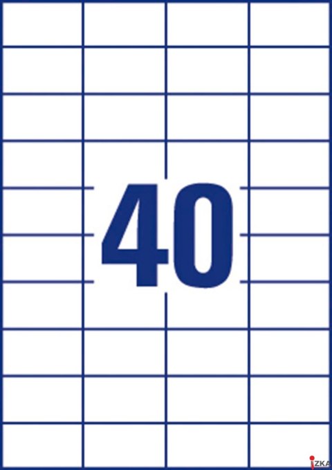 Etykiety uniwersalne ELA049 52,5 x 29,7 100 ark Economy Europe100 by Avery Zweckform białe