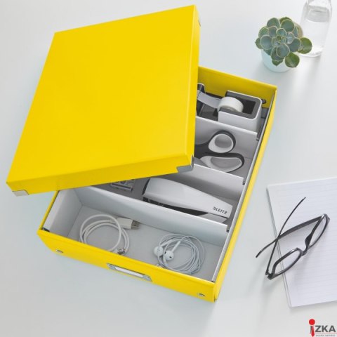Pudło z przegródkami Leitz C&S, średnie, żółte 60580016