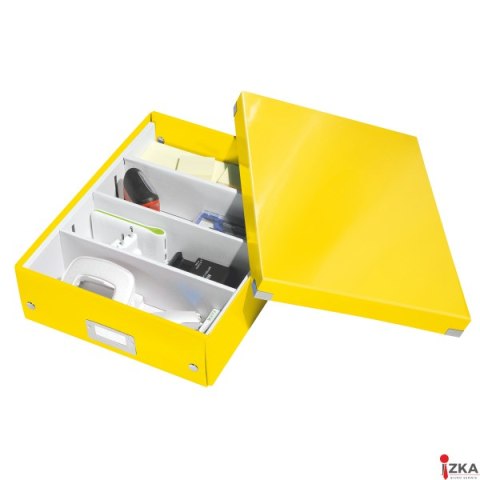 Pudło z przegródkami Leitz C&S, średnie, żółte 60580016