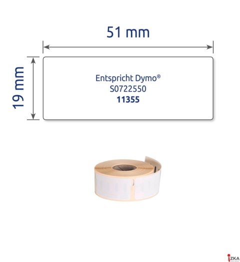 Etykiety uniwersalne AS0722550 19x51 500et. w rolce do termodruku, usuwalne, białe, Avery Zweckform