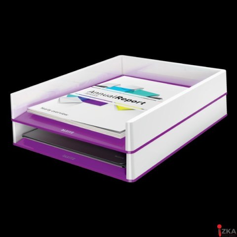 Półka na dokumenty Leitz WOW dwukolorowa, fioletowa 53611062