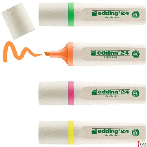 Zakreślacze ekologiczne 4szt. 24/4S EDDING (X)
