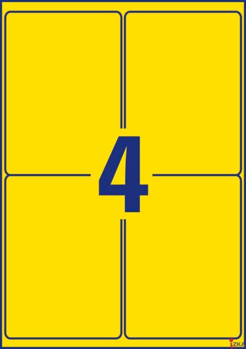 Etykiety Heavy Duty L6127-20 99,1 x 139 20 ark. żółte, poliestrowe, Avery Zweckform