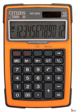 Kalkulator wodoodporny CITIZEN WR-3000, 152x105mm, pomarańczowy (X)