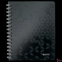 Kołonotatnik w kratkę A5 PP Leitz WOW, czarny 46410095