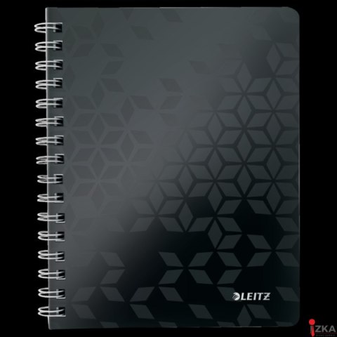 Kołonotatnik w kratkę A5 PP Leitz WOW, czarny 46410095