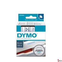 Taśma DYMO D1 - 19 mm x 7 m, niebieski / biały S0720840 do drukarek etykiet (X)