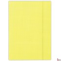 Teczka z gumką,A4, 400gsm,3skrzydła, DONAU żółta w kratkę FEP11 (X)