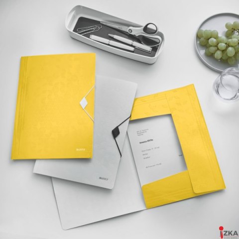 Teczka z gumką PP Leitz WOW, 15 mm, żółta 45990016