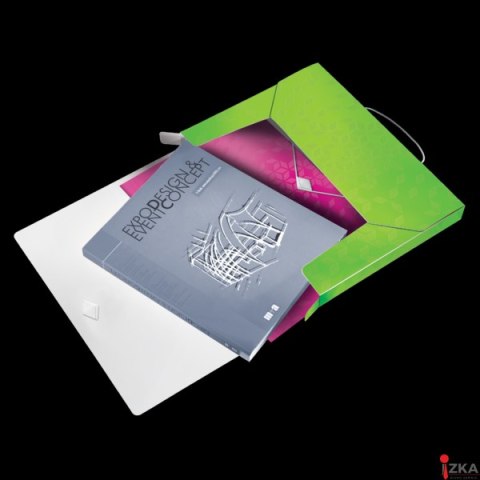 Teczka z gumką PP Leitz WOW, 30 mm, zielona 46290054