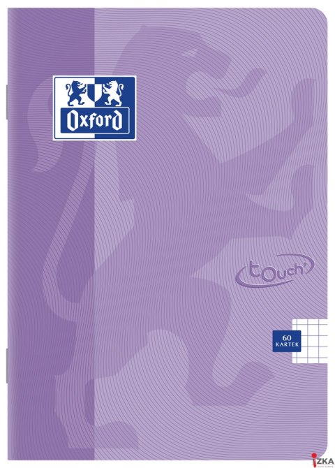 Zeszyt A5 60k, kratka z marginesem, OXFORD, TOUCH PASTEL 400123213