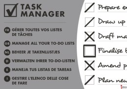 Blok notatnikowy OXFORD TASK MANAGER A5, 70kartek, spirala u góry, 400055727 (X)