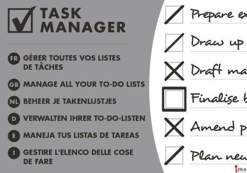 Blok notatnikowy OXFORD TASK MANAGER A5, 70kartek, spirala u góry, 400055727 (X)