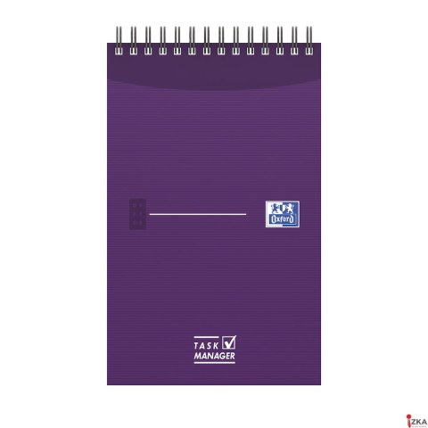 Blok notatnikowy OXFORD TASK MANAGER A5, 70kartek, spirala u góry, 400055727 (X)
