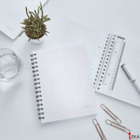 Kołonotatnik w kratkę A5 PP Leitz WOW, biały 46410001