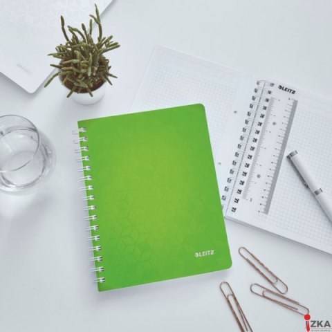 Kołonotatnik w kratkę A5 PP Leitz WOW, zielony 46410054