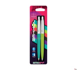 Długopis Jotter Originals 80"S Retro Wave : Apple Green + Caribbean (niebieski wkład) PARKER 2186315, blister 2