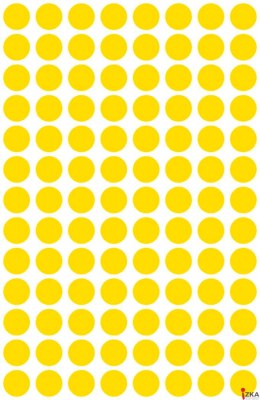 Kółka do zaznaczania kolorowe, 416 etyk./op., Q8 mm, żółte Avery Zweckform, 3013 (X)