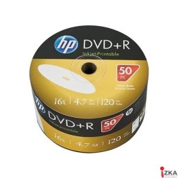 Płyta HP DVD+R 4.7GB 16x (50szt) SPINDEL, bulk WHITE INKJET PRINTABLE do nadruku DRE00070WIP